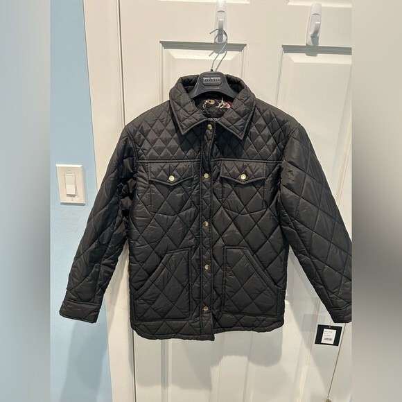 NEW Ellen Tracy Black Quilted WOMEN Coat / Shacket / Jacket Size S Black - Picture 3 of 7